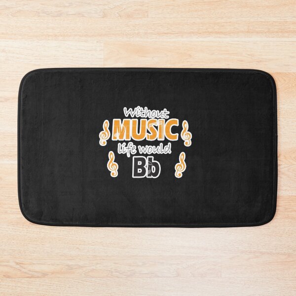 Item preview, Without music life would b flat ,Gift idea illustration design, For Music Lover. designed and sold by Geeks-Design.