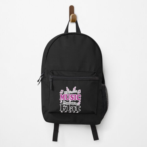 Item preview, Without music life would b flat ,Gift idea illustration design, For Music Lover. designed and sold by Geeks-Design.