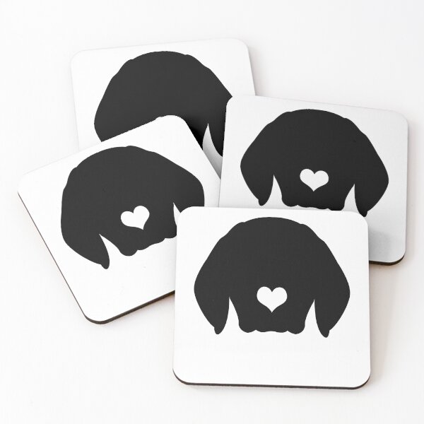 Item preview, funny beagle heart dog black   designed and sold by alaechamlal.