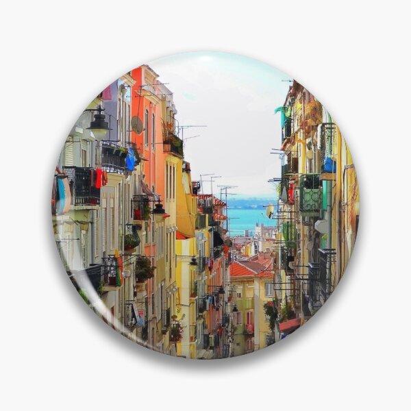 Item preview, Lisbon Portugal city streets on a sunny day balconies Europe city designed and sold by MindChirp.