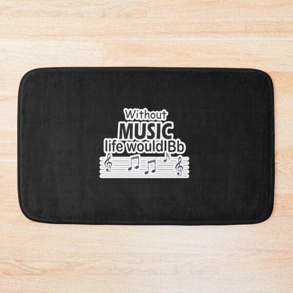 Item preview, Without music life would b flat ,Gift idea illustration design, For Music Lover. designed and sold by Geeks-Design.
