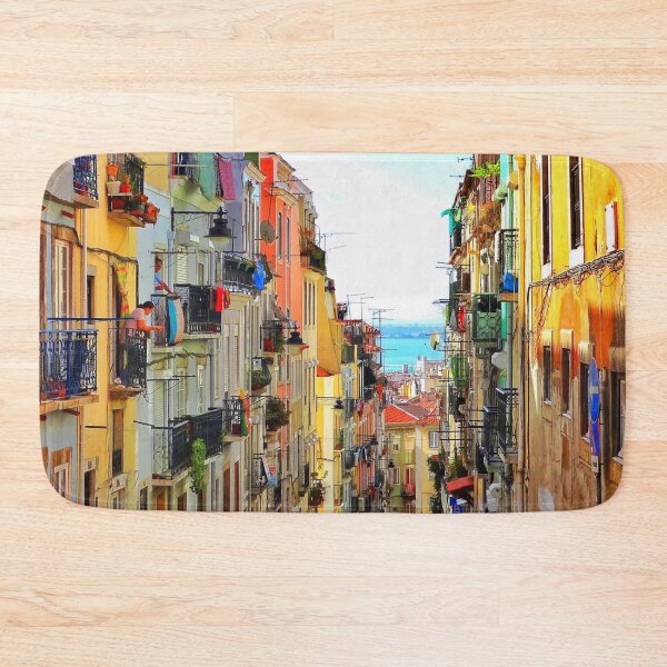 Item preview, Lisbon Portugal city streets on a sunny day balconies Europe city designed and sold by MindChirp.