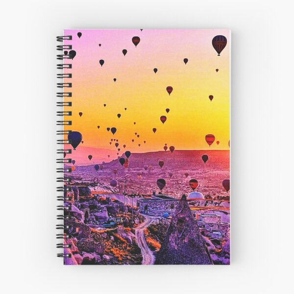 Item preview, HOT AIR BALLOONS FLYING IN SKY WITH A BEAUTIFUL SUNSET designed and sold by 3Akshithaa.