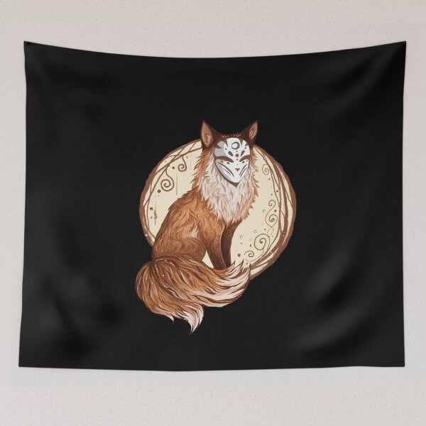 Item preview, Kitsune Japanese Kami Inari Nine-Tailed Fox Fox Spirit Yokai designed and sold by enjoytheshirt.