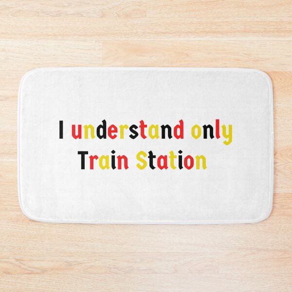 Item preview, Funny German Phrase Bahnhof Train Station designed and sold by Time4German.