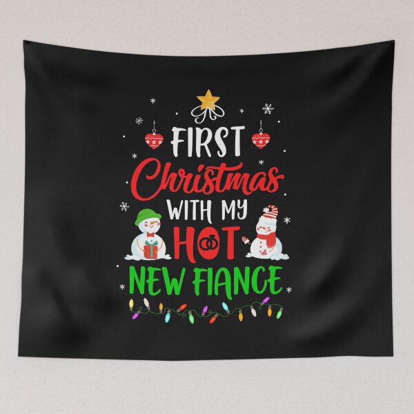 Item preview, First Christmas With My Hot New Fiance Funny Couple Gift designed and sold by CreativeGift.