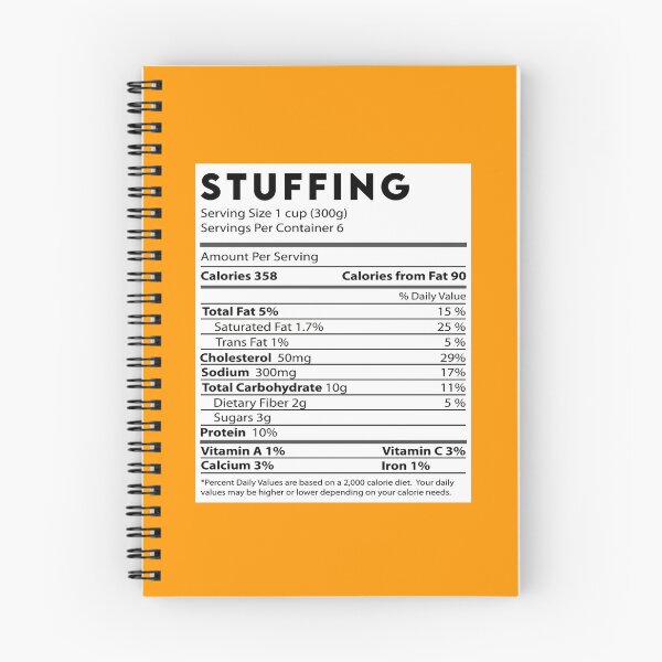 Item preview, Stuffing Thanksgiving Dinner Food Label Nutrition Facts designed and sold by Avgeek21.