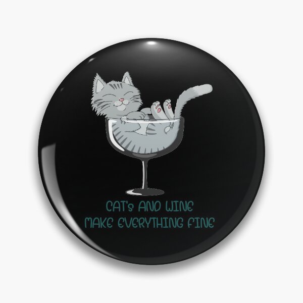Item preview, cat's and wine make everything fine. Forest cat designed and sold by Tagesapfel.