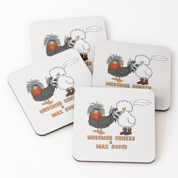 Item preview, Mustache Chicken and Max Boots designed and sold by MustacheChicken.