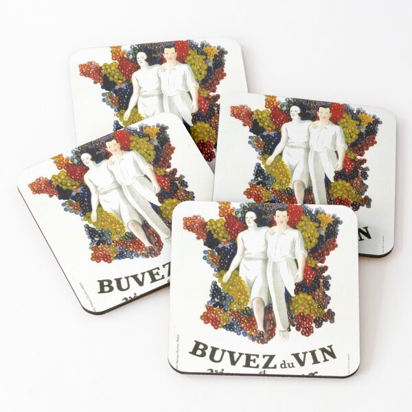 Item preview, Poster vintage french Buvez du vin et vivez joyeux designed and sold by DejaVuStudio.
