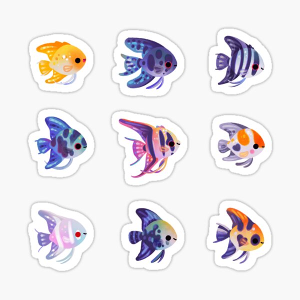 Angelfish! (freshwater) - name Sticker