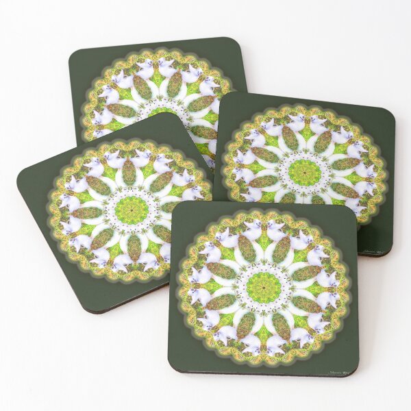 Item preview, White Squirrel Optical Illusion Mandala Meditation designed and sold by Shannon McCarthy.