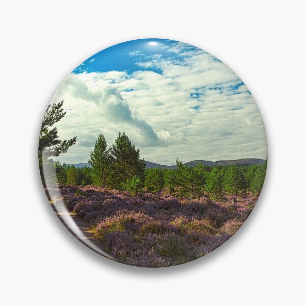 Item preview, A pleasant path through blooming purple heather in Abernethy Forest. designed and sold by Nethycurl.