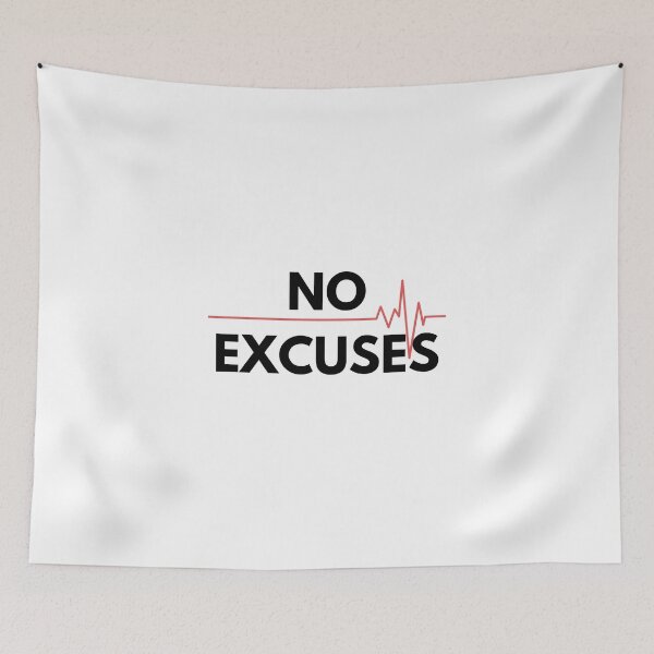 Item preview, No Excuses Gym Quote designed and sold by yasmh.