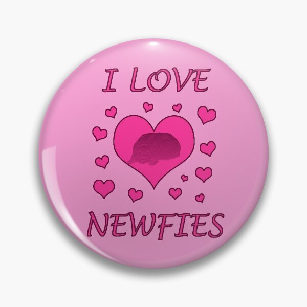 Item preview, Newfoundland dog heart pink designed and sold by Moonyflower.