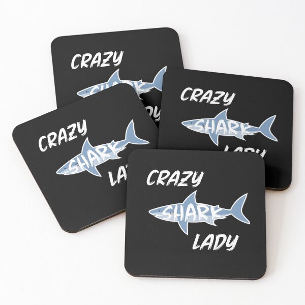 Item preview, Crazy Shark Lady cute shark designed and sold by BasicWear.