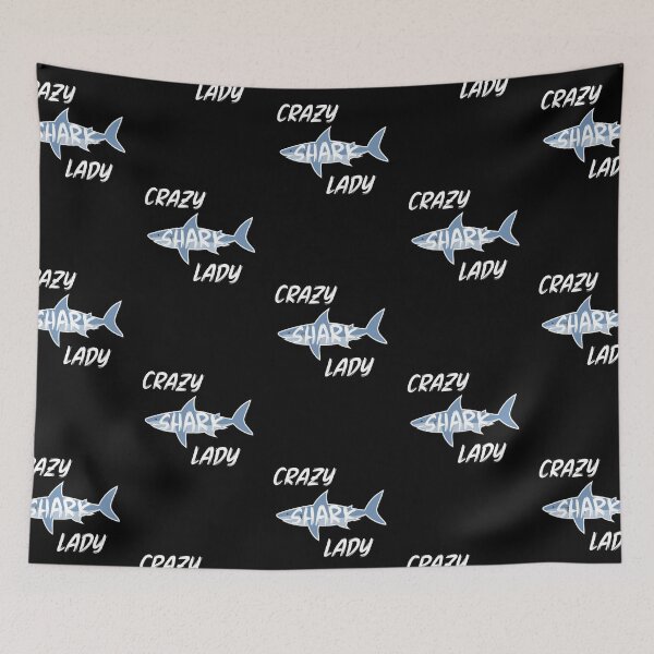 Item preview, Crazy Shark Lady cute shark designed and sold by BasicWear.