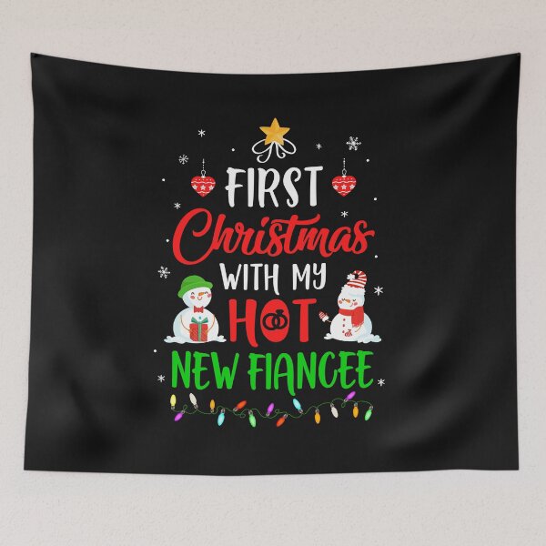 Item preview, First Christmas With My Hot New Fiancee Funny Couple Gift designed and sold by CreativeGift.