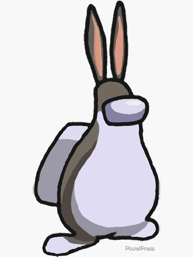 "Achung Us - Among Us x Big Chungus" Sticker by