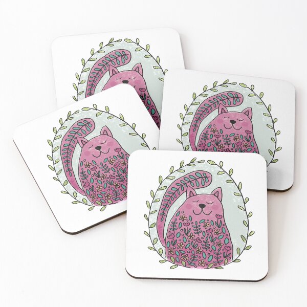 Item preview, Happy Flowercat designed and sold by Trine Tollefsen.