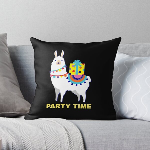Party Time- Funny Wishes Throw Pillow