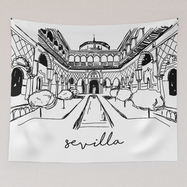 Item preview, SEVILLA - SEVILLE - MINIMALIST - UNIQUE - DRAWING - ARTIST  designed and sold by Tropical Blood.