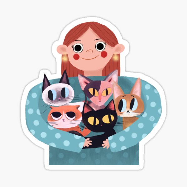 Item preview, Crazy Cat Lady Cute Kittens Cartoon Meow  designed and sold by HellaBella94.