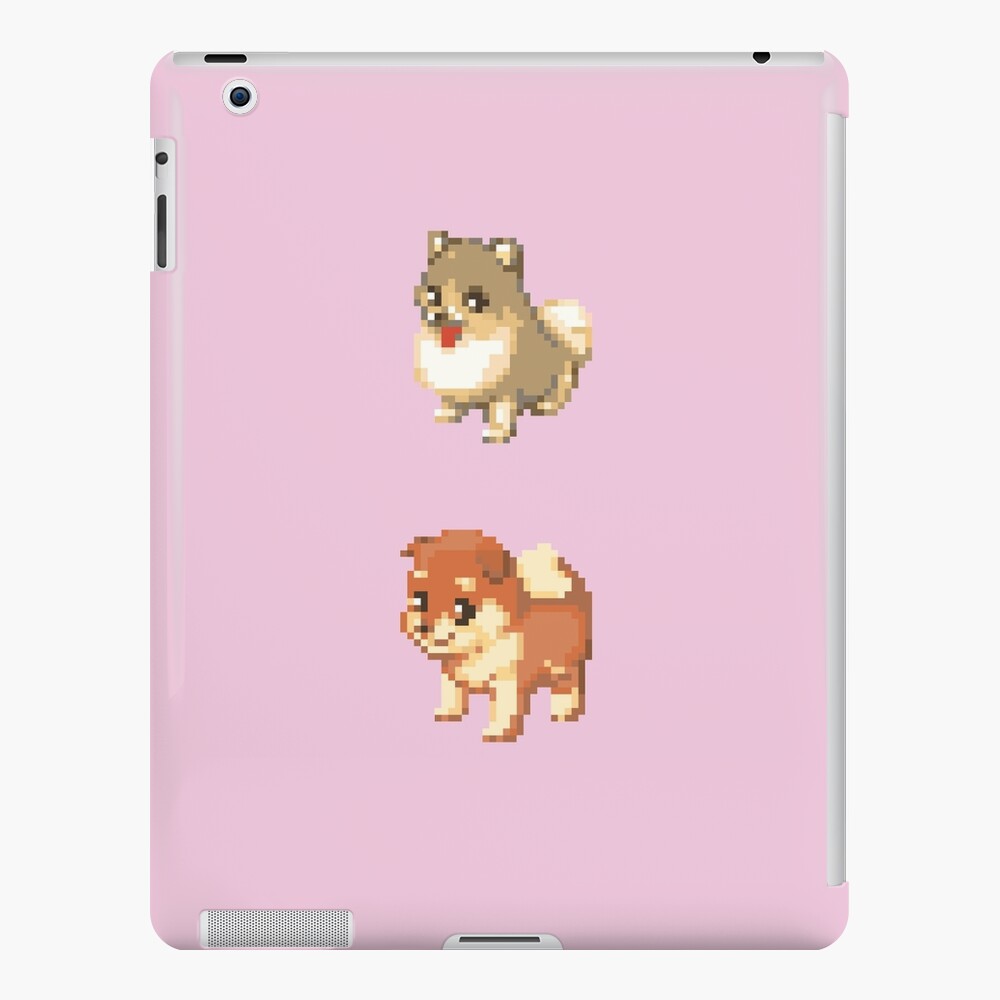 Pixel art dog character design shiba em