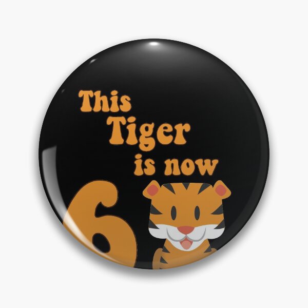 Item preview, Cute Tiger 6th Birthday Gift T-Shirt designed and sold by MarioShirtWorld.