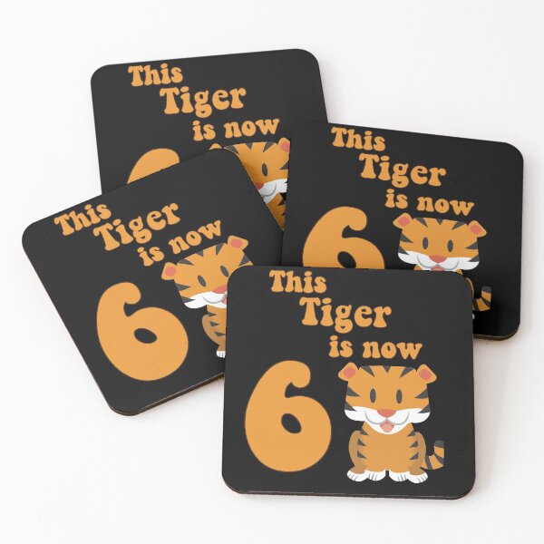 Item preview, Cute Tiger 6th Birthday Gift T-Shirt designed and sold by MarioShirtWorld.