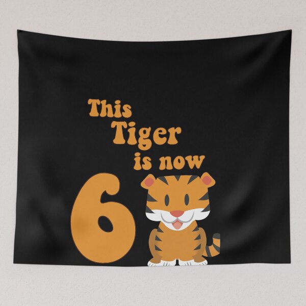 Item preview, Cute Tiger 6th Birthday Gift T-Shirt designed and sold by MarioShirtWorld.