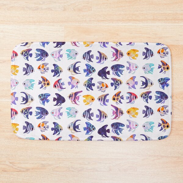 Angelfish! (freshwater) - no text or bright Bath Mat