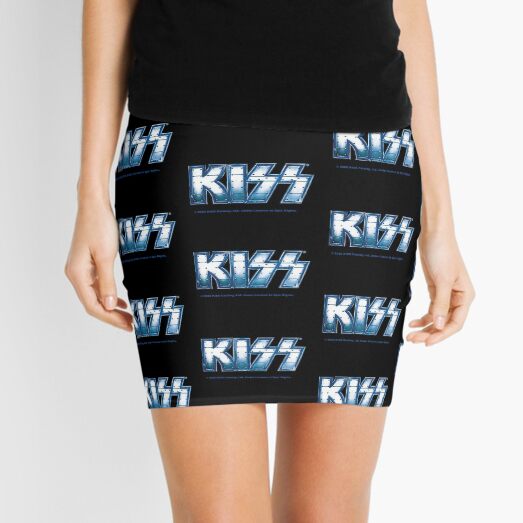 Logotipo de Blue Metal, kiss, kiss fan art, kiss band, kiss music, kiss fanart, kiss the band Minifalda