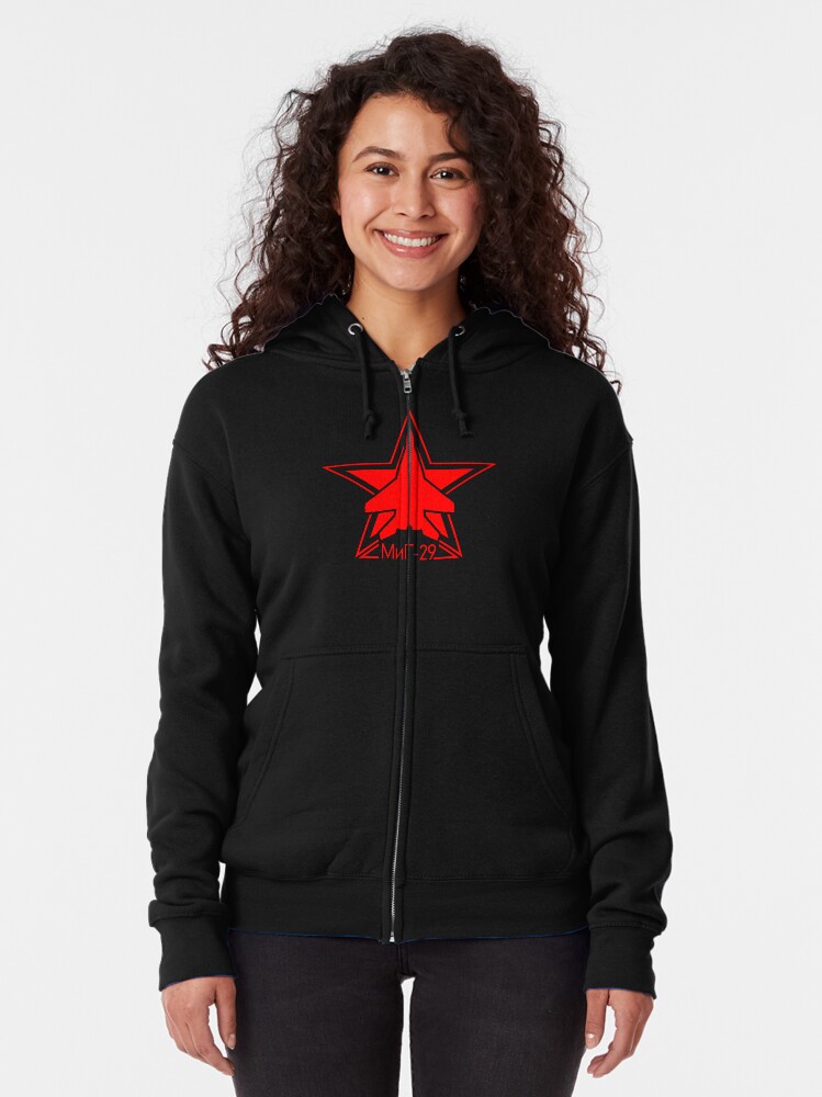 Alternate view of Model 107 - MIG-29 Zipped Hoodie