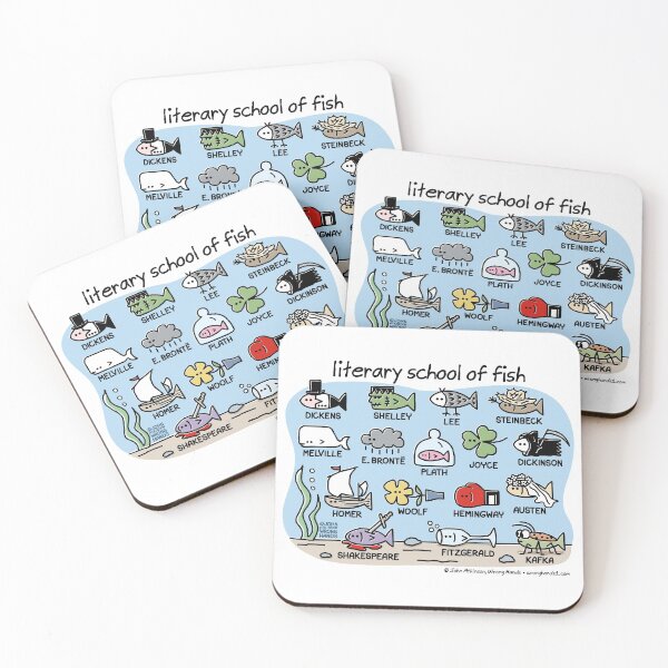 Item preview, literary school of fish designed and sold by WrongHands.