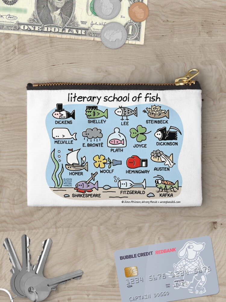 Discover Literary School of Fish Makeup Bag