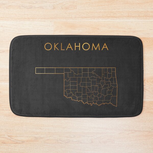 Item preview, Oklahoma Gold State Counties Map designed and sold by Alo.