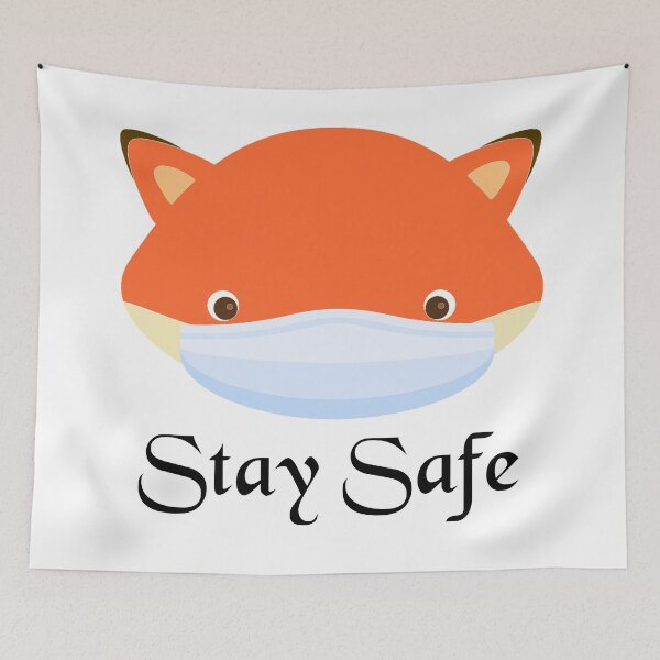 Item preview, Stay Safe Fox in a Mask designed and sold by LovenLaughter.