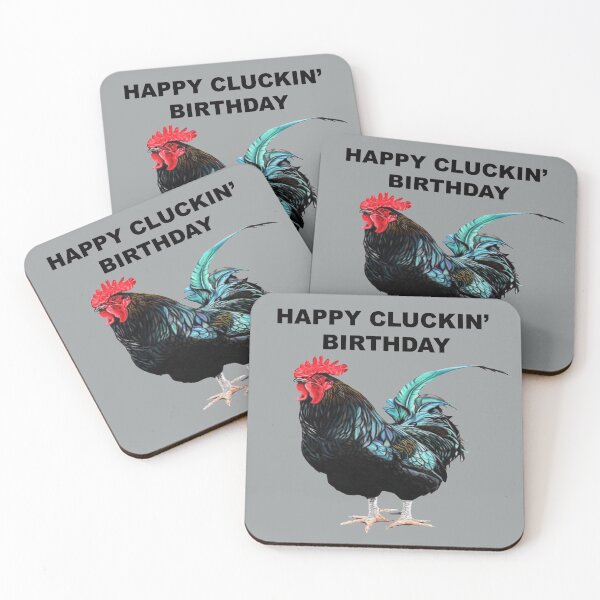 Item preview, HAPPY CLUCKIN' BIRTHDAY - HAPPY BIRTHDAY - COCKEREL designed and sold by IslesArt.