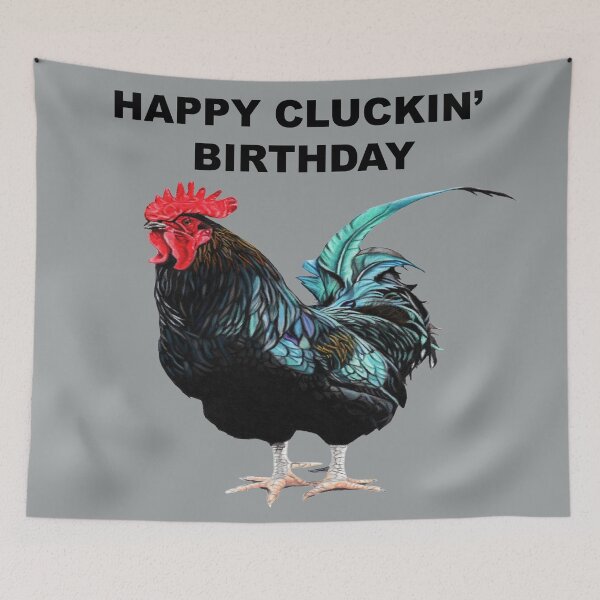 Item preview, HAPPY CLUCKIN' BIRTHDAY - HAPPY BIRTHDAY - COCKEREL designed and sold by IslesArt.
