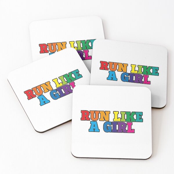 Item preview, Run like a girl (rainbow) designed and sold by helengarvey.