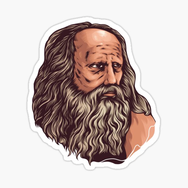 Greek Philosopher Plato Art Sticker