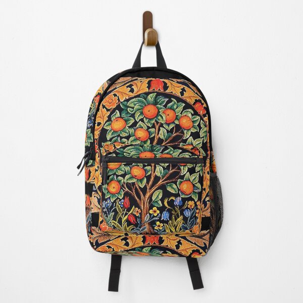 Item preview,  ORANGE TREE WITH GREEN LEAVES ,FRUIT BRANCHES,FLOWERS Art Nouveau Floral in Black designed and sold by BulganLumini.
