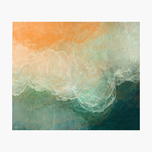 Küste aus der Luft, Strand und Meer Digiart Fotodruck