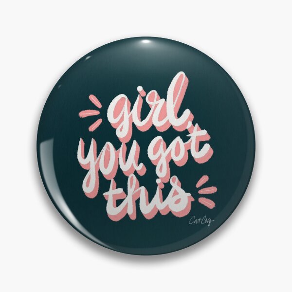 Item preview, Girl You Got This – Teal & Blush designed and sold by Cat Coquillette.