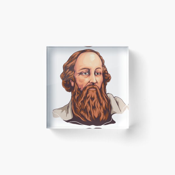 Greek Philosopher Pythagoras Art Acrylic Block