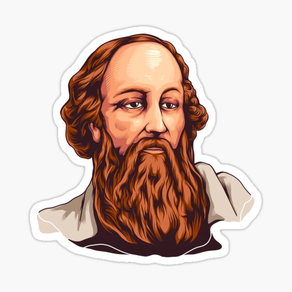 Greek Philosopher Pythagoras Art Sticker