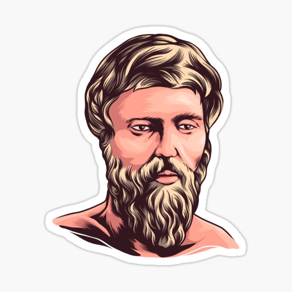 Greek Philosopher Plutarch Art Sticker