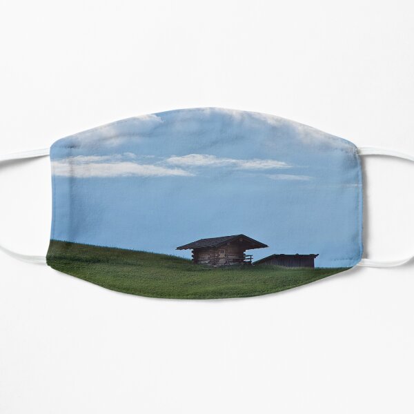Hut on the mountainside Flat Mask