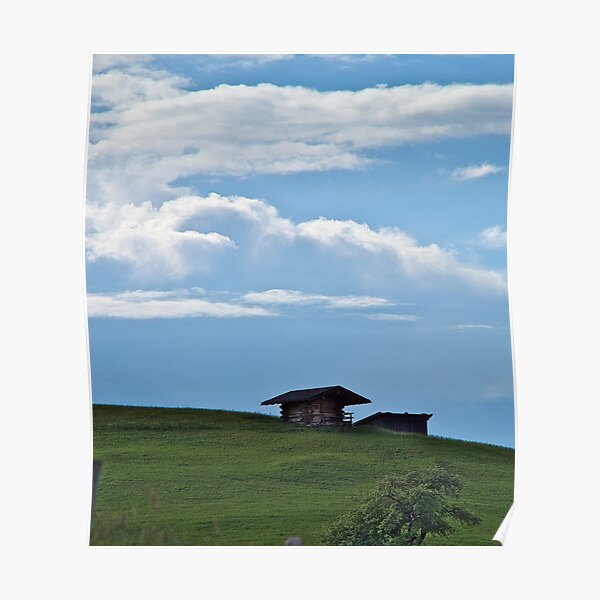 Hut on the mountainside Poster